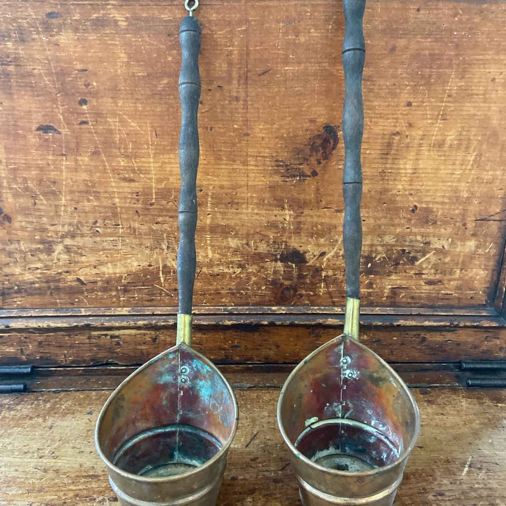 Antique Copper/Brass Hanging Ladles